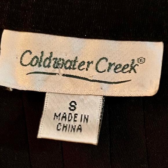 Coldwater Creek Black Women’s Button Blouse SZ 8 Professional Office Easy Care - Picture 5 of 15